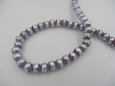 Silver Strip 6mm Clear Purple +/-144pcs