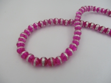 Silver Strip 6mm Clear Pink +/-144pcs