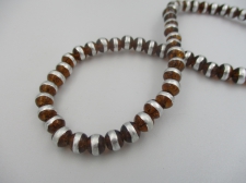 Silver Strip 6mm Clear Brown +/-144pcs