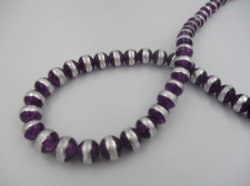 Silver Strip 8mm Clear Purple +/-100pcs