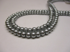 GLASS PEARLS 4MM GREY