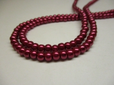 GLASS PEARLS 4MM PLUM