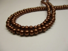 GLASS PEARLS 4MM BRONZE