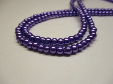 GLASS PEARLS 4MM PURPLE