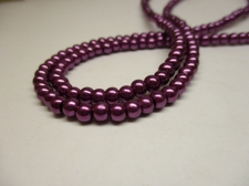 GLASS PEARLS 4mm GRAPE