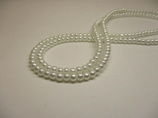 GLASS PEARLS 4MM WHITE