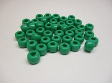 PONY BEADS 6X9MM 250G GREEN