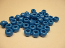 PONY BEADS 6X9MM 250G BLUE