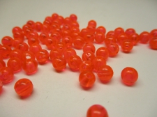 PONY BEADS 6MM 250G TRANS ORANGE