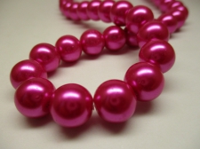 GLASS PEARLS 12MM CERIES PINK