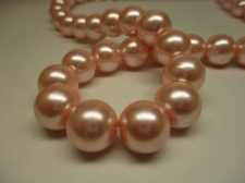 GLASS PEARLS 12MM LT PINK