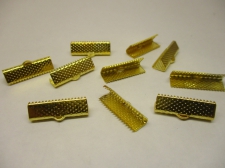 RIBBON CRIMP 20MM BRASS 16PCS