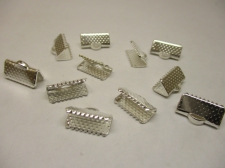 RIBBON CRIMP 13MM SILVER 26PCS