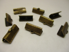 RIBBON CRIMP 16MM ANT BRASS 20PCS