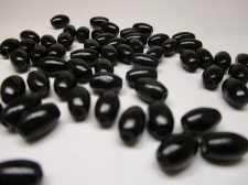 WOOD BEAD OVAL 6X9MM 125G BLACK