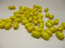 WOOD BEAD OVAL 6X9MM 125G YELLOW