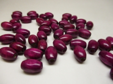 WOOD BEAD OVAL 6X9MM 125G VIOLET