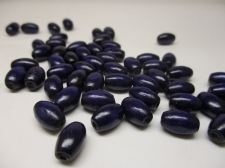 WOOD BEAD OVAL 6X9MM 125G PURPLE