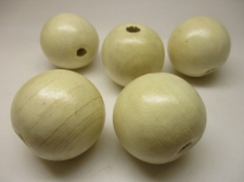 WOOD BEAD 20MM 125G NATURAL