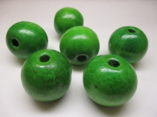 WOOD BEAD 20MM 125G GREEN