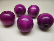 WOOD BEAD 20MM 125G VIOLET