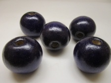 WOOD BEAD 20MM 125G PURPLE