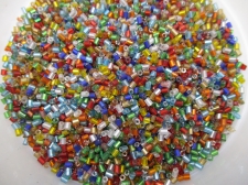 Bugle Beads Half Cut Foil Mix 450g