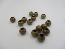 Metal Hollow Beads 8mm (BZ) +/-25pcs