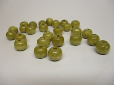 WOOD BEADS 12MM DK NATURAL 125G