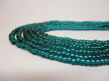 Czech Seed Beads 8/0 Foil Sea Green 3str x +/-50cm