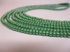 Czech Seed Beads 8/0 Pearl Green 3str x +/-50cm