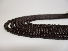 Czech Seed Beads 8/0 Opaque Dk Brown 3str x +/-50cm