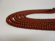 Czech Seed Beads 8/0 Opaque Brown 3str x +/-50cm