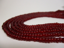 Czech Seed Beads 8/0 Crystal Red 3str x +/-50cm