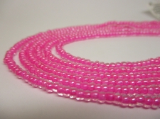 Czech Seed Beads 8/0 Inner Pink 3str x +/-50cm