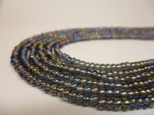 Czech Seed Beads 8/0 Oil Slick Lt Grey 3str x +/-50cm