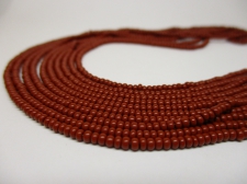 Czech Seed Beads 11/0 Opaque Brown 5str x +/-50cm