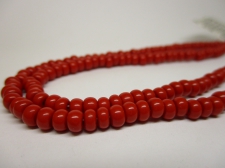Czech Seed Beads 5/0 Opaque Red 1str x +/-50cm