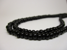 Czech Seed Beads 5/0 Opaque Black 1str x +/-50cm
