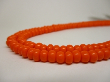 Czech Seed Beads 5/0 Opaque Orange 1str x +/-50cm