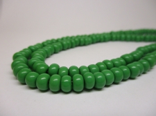 Czech Seed Beads 3/0 Opaque Green 1str x +/-50cm