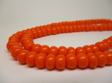 Czech Seed Beads 3/0 Opaque Orange 1str x +/-50cm