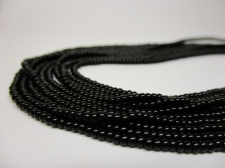 Czech Seed Beads 11/0 Opaque Black 5str x +/-50cm