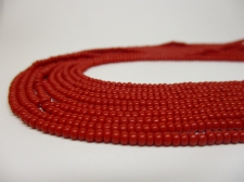 Czech Seed Beads 11/0 Opaque Red 5str x +/-50cm