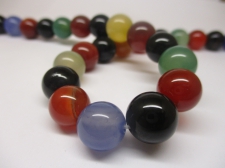 Colored Agate 12mm +/-33pcs