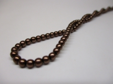 Czech Glass Pearls 3mm Brown +/--150pcs