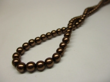 Czech Glass Pearls 4mm Brown +/--120pcs