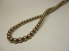 Czech Glass Pearls 4mm Lt Brown +/--120pcs