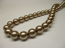 Czech Glass Pearls 6mm Lt Brown +/-100pcs