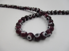 Evil Eye Beads 10mm +/-38pcs purple